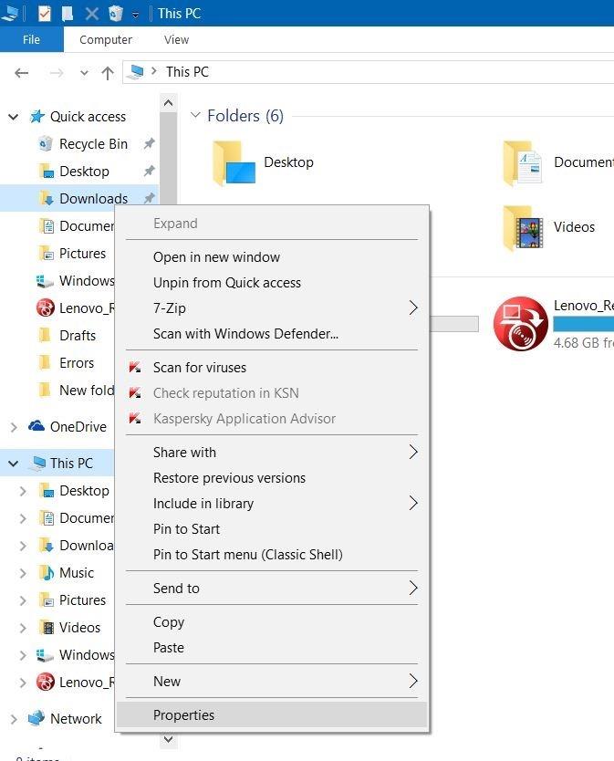Rett opp feilen med å åpne nedlastingsmappen på Windows 10 for sakte