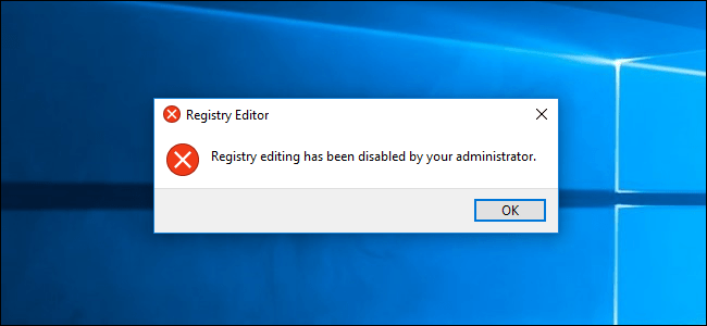 Lokaðu fyrir aðgang að Registry Editor á Windows 10/8/7