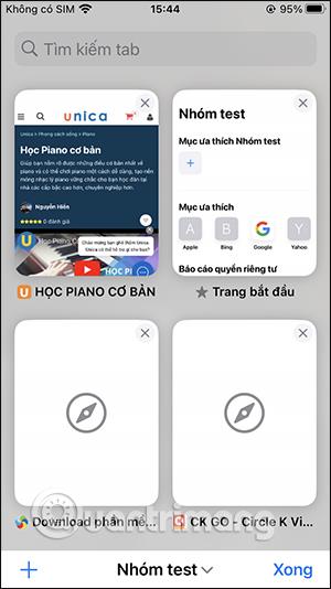 Інструкції щодо спільного використання груп вкладок Safari на iPhone