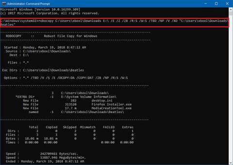 Kako izključiti datoteke in mape z Robocopy v sistemu Windows 10