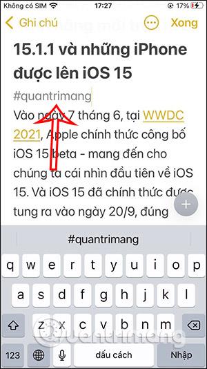 Kaip rasti užrašus „iPhone“ naudojant žymas