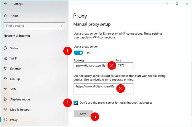 Kako konfigurirati nastavitve proxy strežnika v sistemu Windows 10