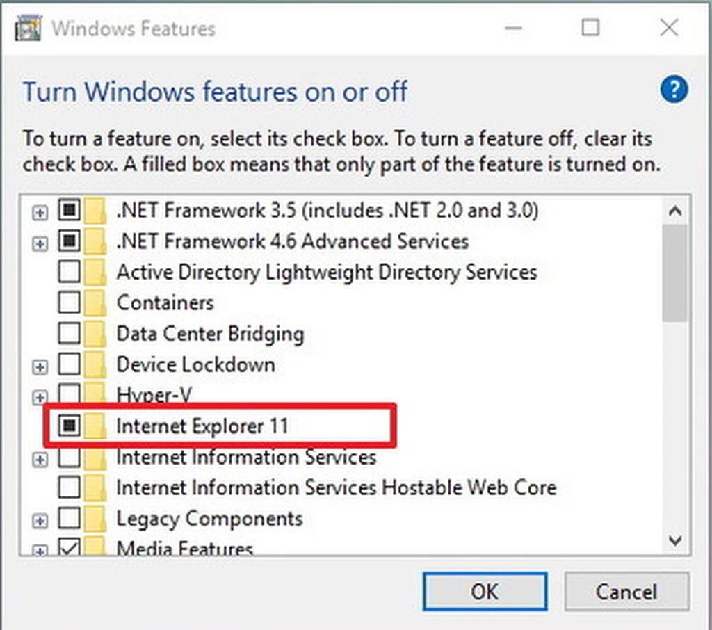 Instruktioner til, hvordan du afinstallerer Internet Explorer på Windows 10