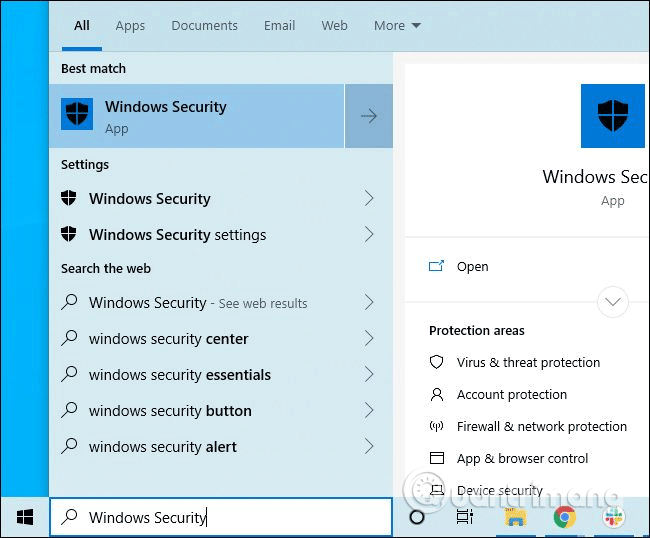 A Windows Security szabotázs elleni védelem bekapcsolása a Windows 10 rendszeren