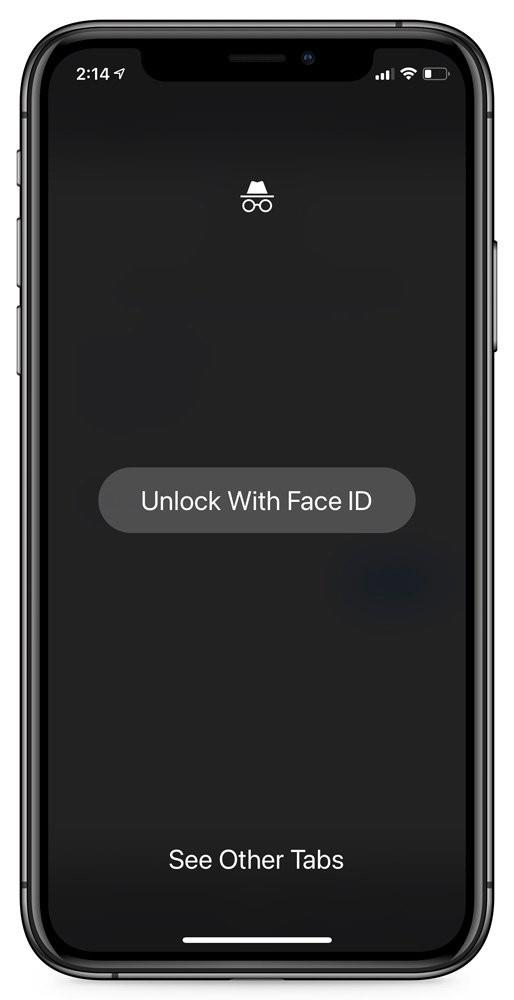 Az inkognitólapok zárolása Face ID segítségével az iPhone-hoz készült Chrome-ban