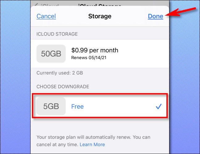 Kako otkazati pretplatu na iCloud Storage