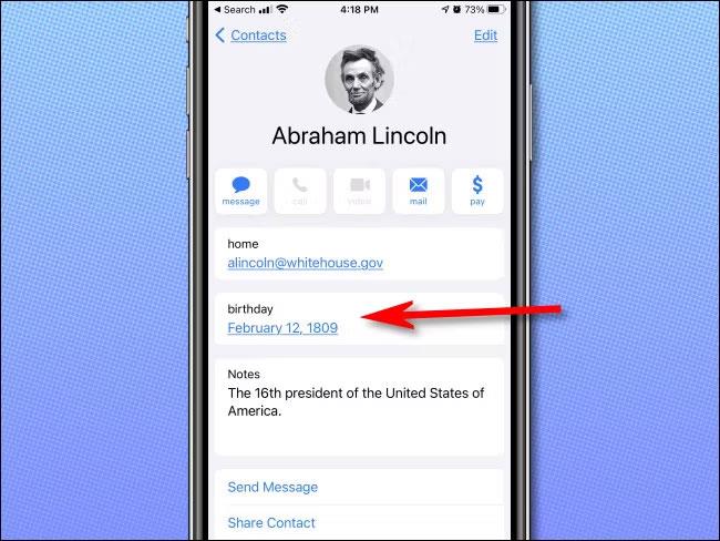 Як додати дні народження до контактів у контактах iPhone