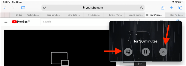 Hvernig á að horfa á Youtube myndbönd í mynd-í-mynd stillingu á iPad