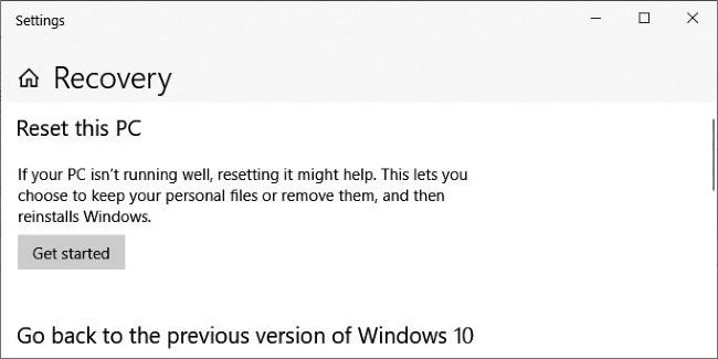 Kā novērst kļūdu, kuras dēļ operētājsistēmā Windows 10 nedarbojas šī datora atiestatīšanas funkcija