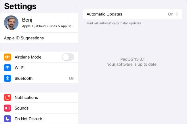 Az iPad frissítése az iPadOS legújabb verziójára