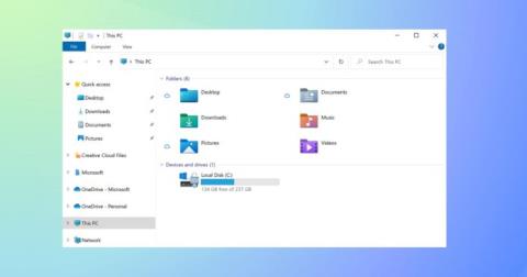 Tämä on uusi File Explorer, joka on saatavilla Windows 10 21H2 -versiossa