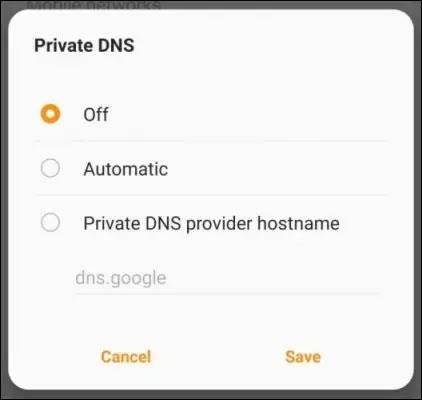 A privát DNS-biztonság engedélyezése Androidon