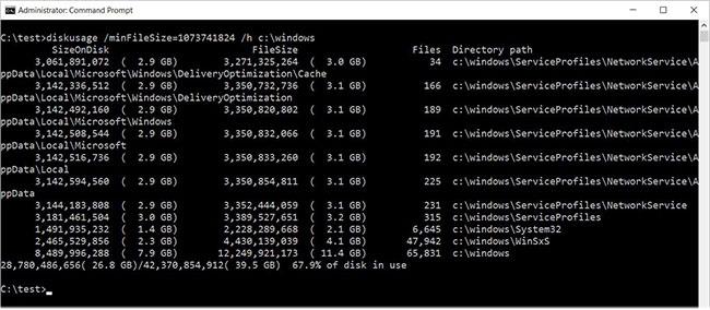 Vyzkoušejte Disk Usage, nový nástroj pro analýzu kapacity pevného disku ve Windows 10