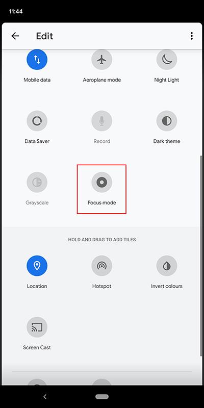Kuinka aktivoida Focus Mode Android 10