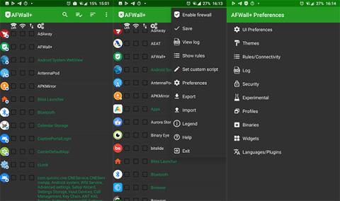 Hvordan installere og bruke AFWall+ Android-brannmuren