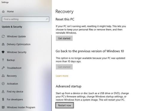 Az UEFI Secure Boot letiltása/engedélyezése a Windows 10 rendszerben