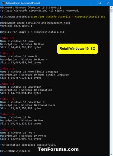 Sådan får du vist fuldstændige detaljer om USB- eller ISO-fil for at installere Windows 10