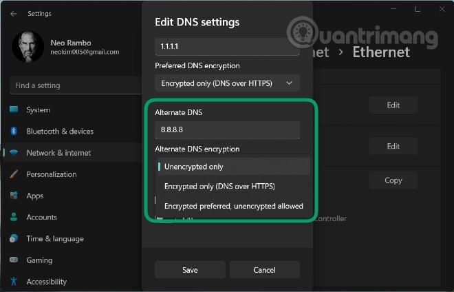 Kaip įjungti DNS per HTTPS visoms „Windows 11“ programoms