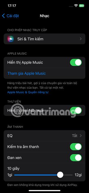 Jak povolit funkci Crossfade Apple Music na iPhone