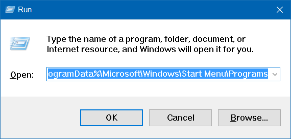 Ret fejl med manglende tilbehør på Windows 10 Startmenu