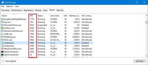 Kaip rasti programos proceso ID sistemoje „Windows 10“.