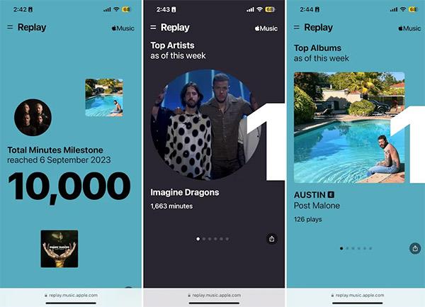 Utasítások az Apple Music Replay 2023 nézéséhez