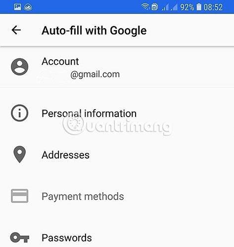 Hvordan autofylle passord i Android