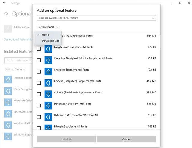 Nye funktioner i Windows 10 20H1 (2004-opdatering)