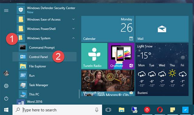 Jak otevřít Ovládací panely v systému Windows 10, 8.1, 7