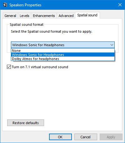 Slik setter du opp Spatial Sound med Dolby Atmos på Windows 10