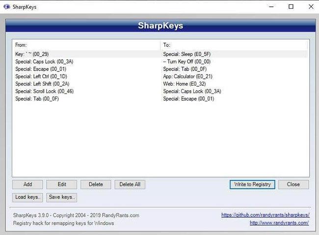 Jak používat SharpKeys ve Windows 10 k přemapování klávesnice