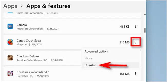 Alkalmazások eltávolítása Windows 11 rendszeren