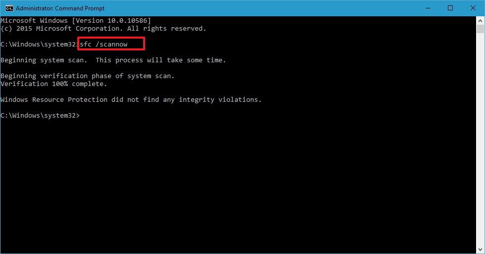 Brug kommandoen SFC scannow til at rette Windows 10-systemfilfejl