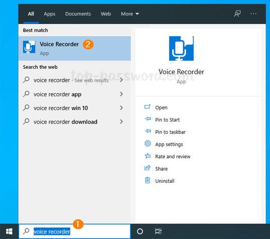 Sådan får du adgang til og bruger Voice Recorder-applikationen i Windows 10