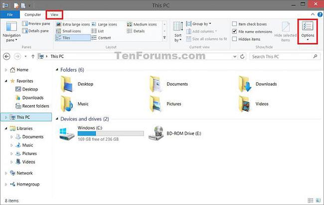 Sådan åbner du Mappeindstillinger eller File Explorer-indstillinger i Windows 10