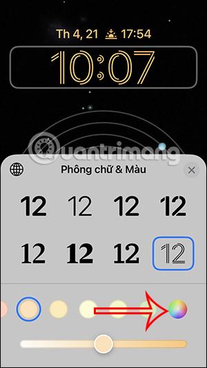 Norādījumi iPhone bloķēšanas ekrāna pulksteņa stila maiņai
