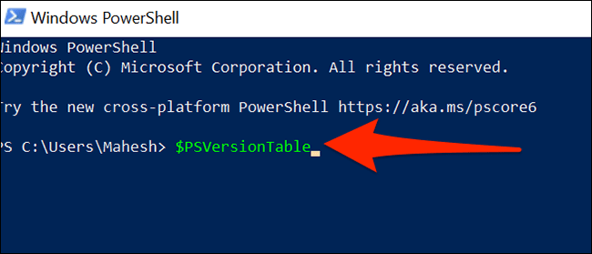 Kako preveriti različico PowerShell v sistemu Windows 10