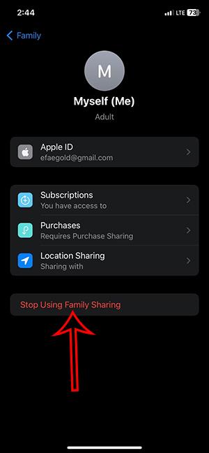 Как да отмените Family Sharing на iPhone