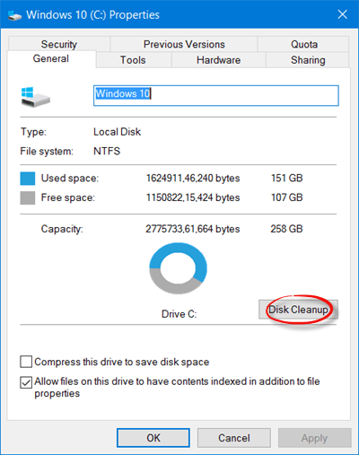 Manglende diskoppryddingsfeil på Windows 10/8/7, dette er hvordan du fikser det