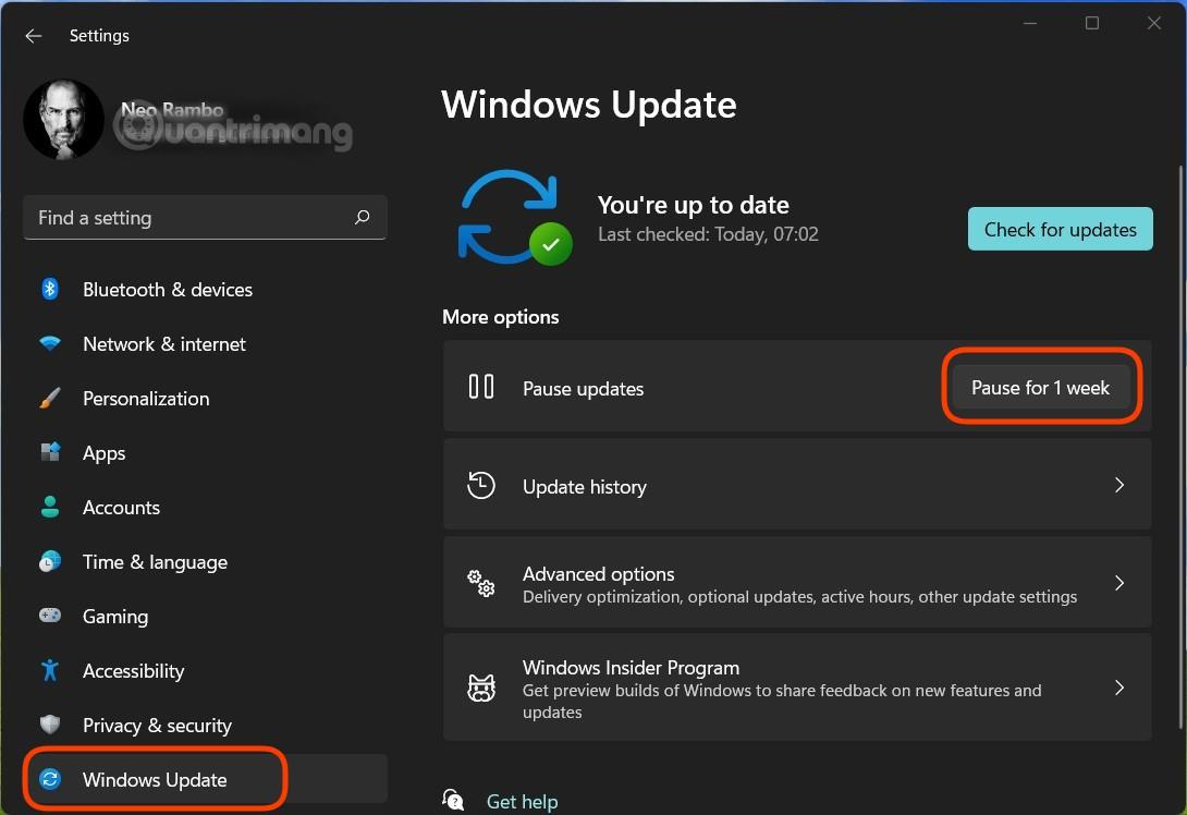 5 måter å slå av Windows 11 Update, slutte å oppdatere Windows 11