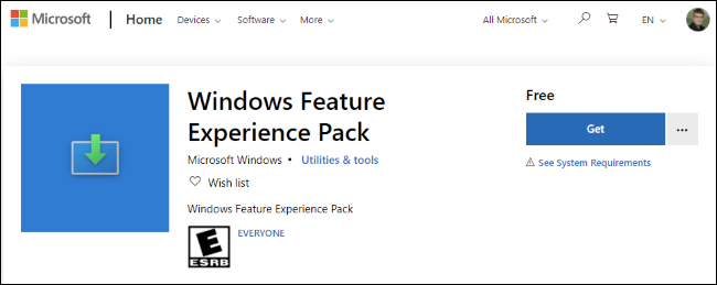 Kas ir Windows Feature Experience Pack” operētājsistēmā Windows 10?