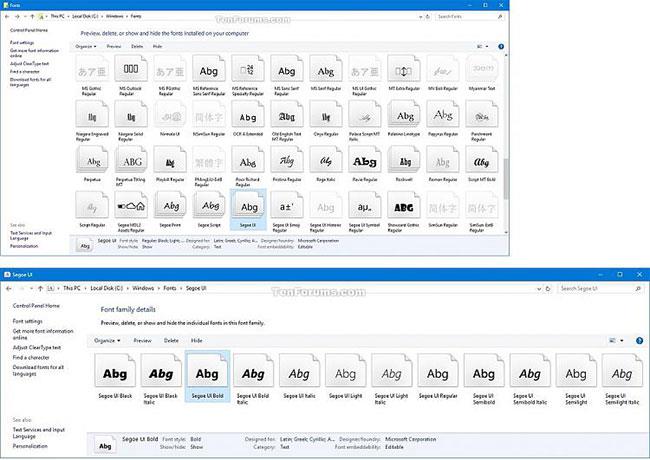 Kaip pakeisti registro rengyklės šriftą sistemoje „Windows 10“.