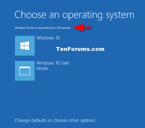 Hur man väljer standardoperativsystem för att starta upp i Windows 10