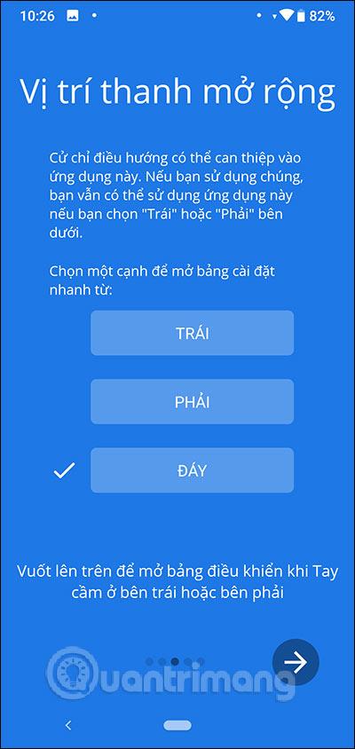 Как да използвате долните бързи настройки, за да промените местоположението за отваряне на бързи настройки