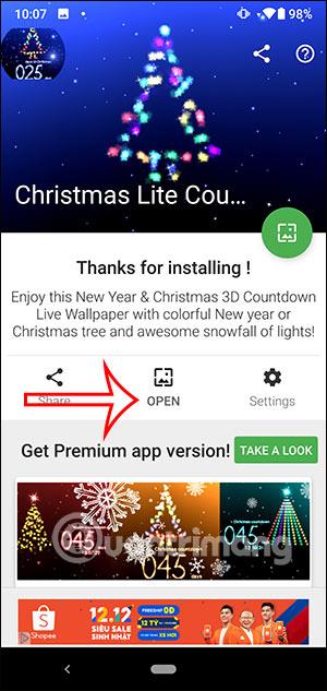 Hur man installerar live wallpaper för julnedräkning på Android