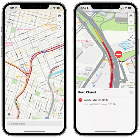 Tietoja iOS 15:n Maps-sovelluksesta