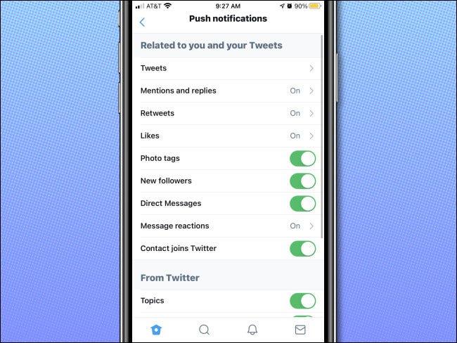 Sådan slår du fra og tilpasser notifikationer fra Twitter på iPhone og iPad