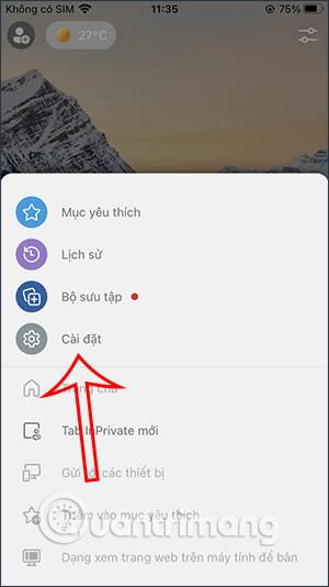 Kako uključiti crnu pozadinu za Microsoft Edge na iPhoneu