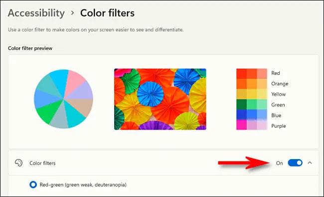 Kako koristiti filtre boja u sustavu Windows 11