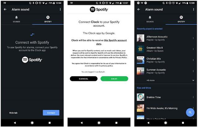 Hvernig á að stilla Spotify lagalista sem vekjara á Android